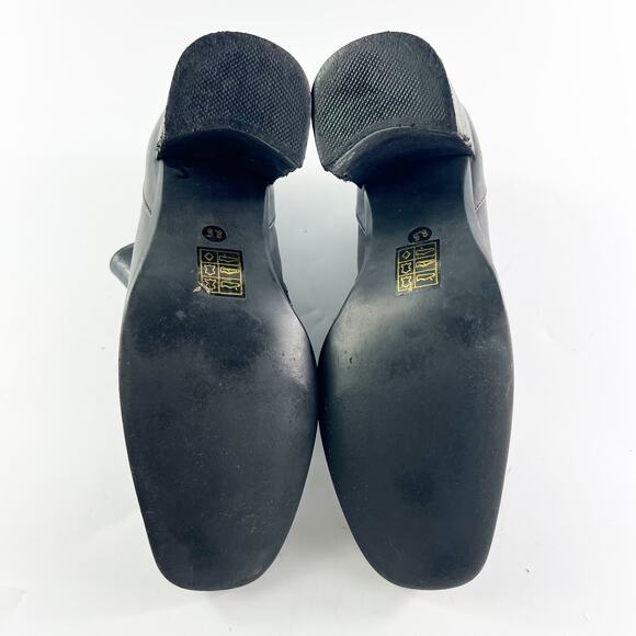 Jeffrey Campbell Black Leather Square Toe Ankle Boots Booties 8.5 - Picture 9 of 13